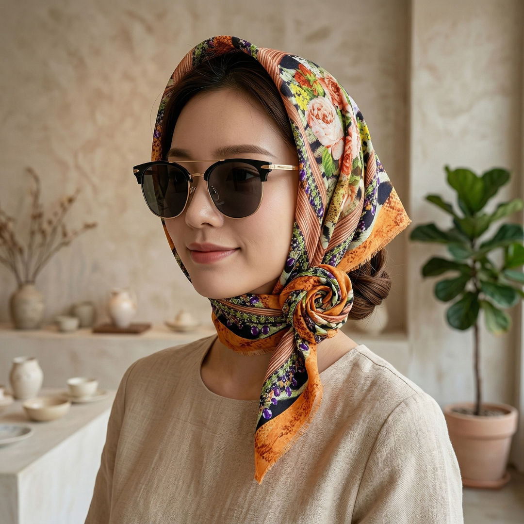 Mixed Animal Pattern Reptile Skin Scarf
